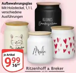 Globus Ritzenhoff & Breker Aufbewahrungsglas Angebot
