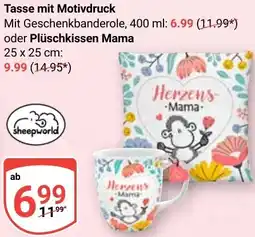 Globus Sheepworld Tasse mit Motivdruck oder Plüschkissen Mama Angebot