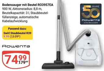 Globus Rowenta Bodensauger mit Beutel RO3957EA Angebot