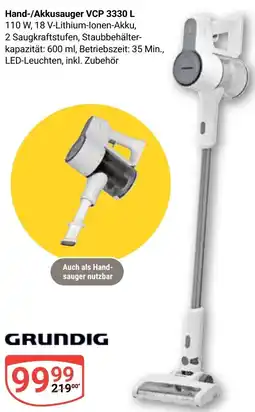 Globus GRUNDIG Hand-/Akkusauger VCP 3330 L Angebot