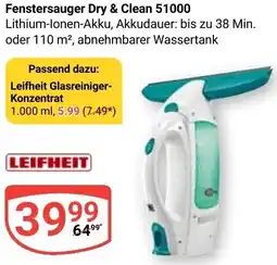 Globus LEIFHEIT Fenstersauger Dry & Clean 51000 Angebot