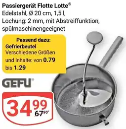 Globus GEFU Passiergerät Flotte Lotte Angebot