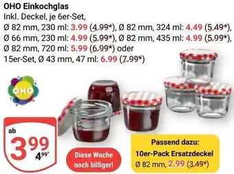 Globus OHO Einkochglas Angebot