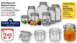 Globus VAN WELL Einkochglas mit Bügelverschluss Angebot