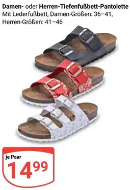 Globus Damen oder Herren-Tiefenfußbett Pantolette Angebot