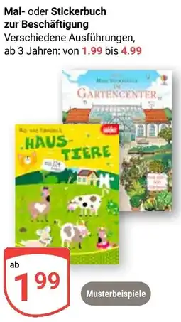 Globus Mal- oder Stickerbuch zur Beschäftigung Angebot
