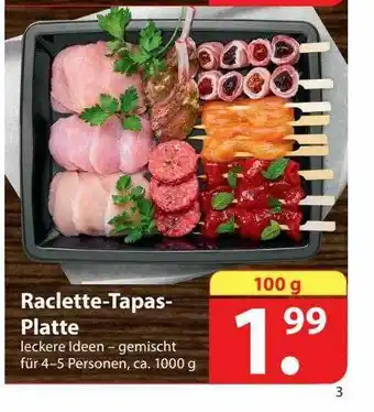 Famila Nord West Raclette-tapas Platte Angebot