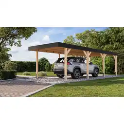 toom Baumarkt Karibu Einzelcarport 'Elmo 2' Fichtenholz naturbelassen 318 x 246,5 x 813 cm Angebot