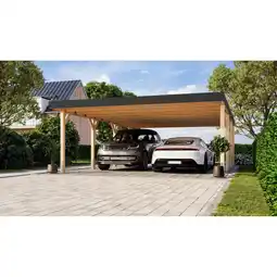 toom Baumarkt Karibu Doppelcarport 'Elmo 2' Fichtenholz naturbelassen 558 x 246,5 x 813 cm Angebot