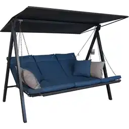toom Baumarkt Angerer Freizeitmöbel Hollywoodschaukel 'Lounge Smart' 3-Sitzer denim Angebot