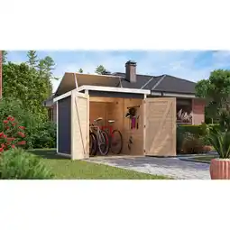 toom Baumarkt Karibu Fahrradgarage-Set 'Bike 3' Fichtenholz terragrau mit Solarkit 162,5 x 167 x 216,5 cm Angebot