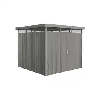 toom Baumarkt Biohort Gerätehaus 'HighLine 4' 275 x 275 cm Quarzgrau metallic Angebot