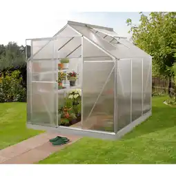 toom Baumarkt Vitavia Gewächshaus 'Triton 3800' 198 x 193 cm mit 4 mm Hohlkammerplatten silbern Angebot