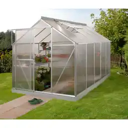 toom Baumarkt Vitavia Gewächshaus 'Triton 6200' 198 x 315 cm mit 4 mm Hohlkammerplatten silbern Angebot
