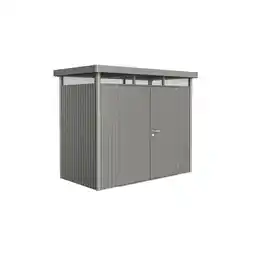toom Baumarkt Biohort Gerätehaus 'HighLine 1' mit Doppeltür 275 x 155 cm Quarzgrau metallic Angebot