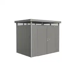 toom Baumarkt Biohort Gerätehaus 'HighLine 2' mit Doppeltür 275 x 195 cm Quarzgrau metallic Angebot