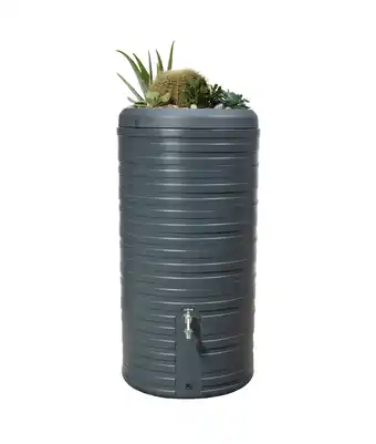 toom Baumarkt GARANTIA Regentonne 'Nordic' inkl. Pflanzschale graphite grey 300 l Angebot