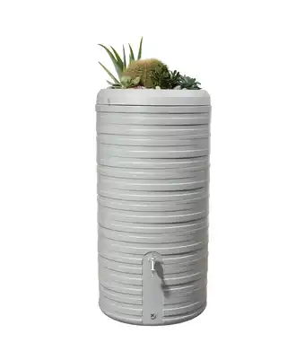 toom Baumarkt GARANTIA Regentonne 'Nordic' inkl. Pflanzschale steingrau 300 l Angebot
