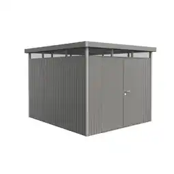 toom Baumarkt Biohort Gerätehaus 'HighLine 5' mit Doppeltür 275 x 315 cm Quarzgrau metallic Angebot
