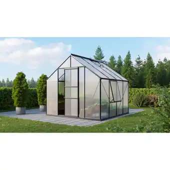 toom Baumarkt Vitavia Gewächshaus 'Meridian 1 6700' 254,4 x 254,4 cm mit 4 mm Hohlkammerplatten schwarz Angebot