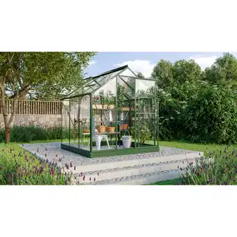 toom Baumarkt Vitavia Gewächshaus 'Triton 3800' 190,4 x 190,4 cm mit 3 mm Sicherheitsglas smaragdfarben Angebot