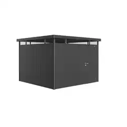 toom Baumarkt Biohort Gerätehaus 'HighLine H6' 315 x 315 cm dunkelgrau-metallic mit Standardtür Angebot