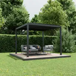 toom Baumarkt Ximax Pergola 'Shade' dunkelgrau mit Beleuchtung 296 x 230 x 290 cm Angebot