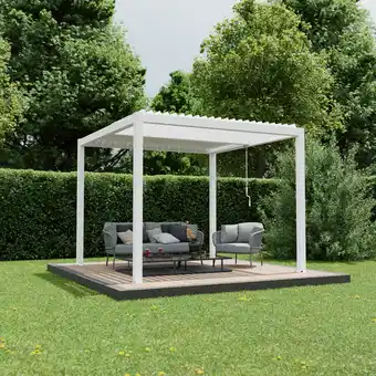 toom Baumarkt Ximax Pergola 'Shade' weiß mit Beleuchtung 296 x 230 x 290 cm Angebot