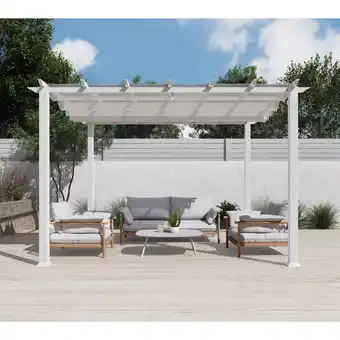 toom Baumarkt Paragon-Outdoor Pergola 'Florida 11 x 11' Aluminium weiß mit Sonnensegel 350 x 350 x 235 cm Angebot