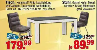 SB Lagerkauf Tisch, Stuhl Angebot