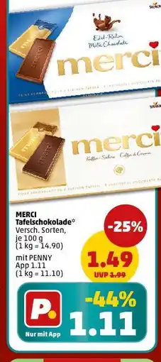 PENNY MERCI Tafelschokolade Angebot