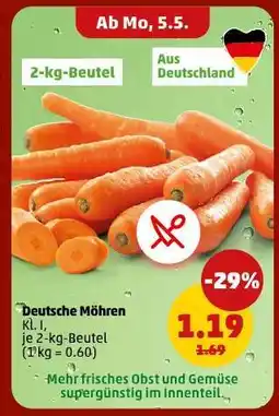 PENNY Deutsche Möhren Angebot