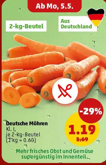 PENNY Deutsche Möhren Angebot