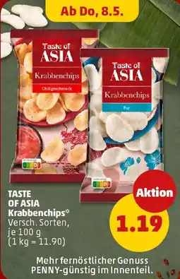 PENNY TASTE OF ASIA Krabbenchips Angebot