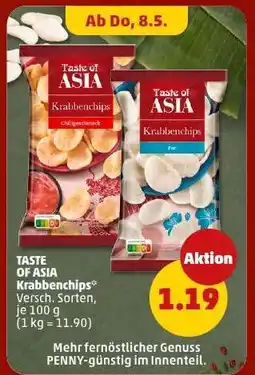 PENNY TASTE OF ASIA Krabbenchips Angebot