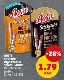 PENNY AOSTE Stickado High Protein Salami-Sticks Angebot
