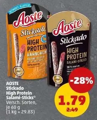 PENNY AOSTE Stickado High Protein Salami-Sticks Angebot