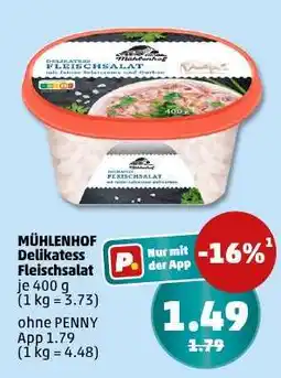PENNY MÜHLENHOF Delikatess Fleischsalat Angebot