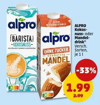 PENNY ALPRO Kokosnuss- oder Mandeldrink Angebot
