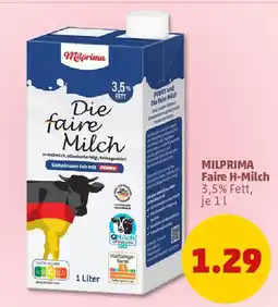 PENNY MILPRIMA Faire H-Milch Angebot