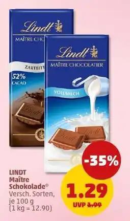 PENNY LINDT Maître Schokolade Angebot