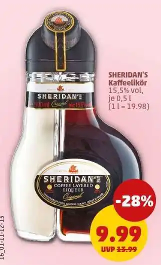 PENNY Sheridan's Kaffeelikör Angebot