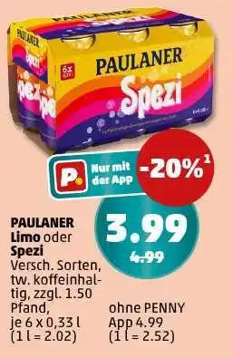 PENNY PAULANER Limo oder Spezi Angebot