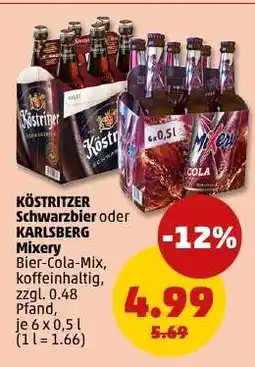 PENNY KÖSTRITZER Schwarzbier oder KARLSBERG Mixery Angebot