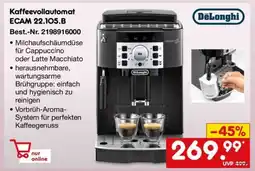 Netto Marken-Discount Kaffeevollautomat ECAM 22.105.B Angebot