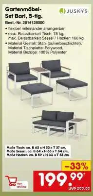 Netto Marken-Discount Gartenmöbel-Set Bari, 5-tlg Angebot