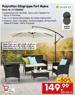Netto Marken-Discount Polyrattan-Sitzgruppe Fort Myers Angebot
