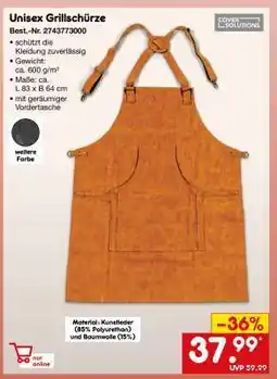 Netto Marken-Discount Unisex Grillschürze Angebot