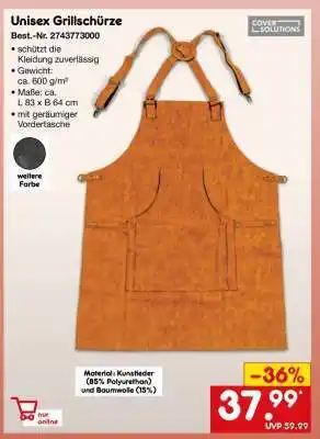 Netto Marken-Discount Unisex Grillschürze Angebot