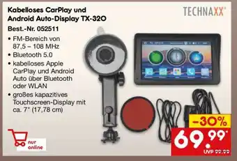 Netto Marken-Discount Kabelloses CarPlay und Android Auto-Display TX-32O Angebot